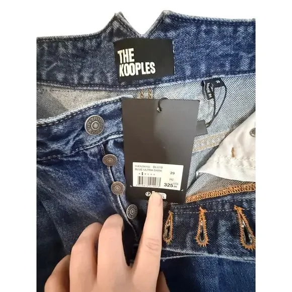 The Kooples Wide Leg Button Fly Jeans Men’s 29 NWT - Picture 6 of 7